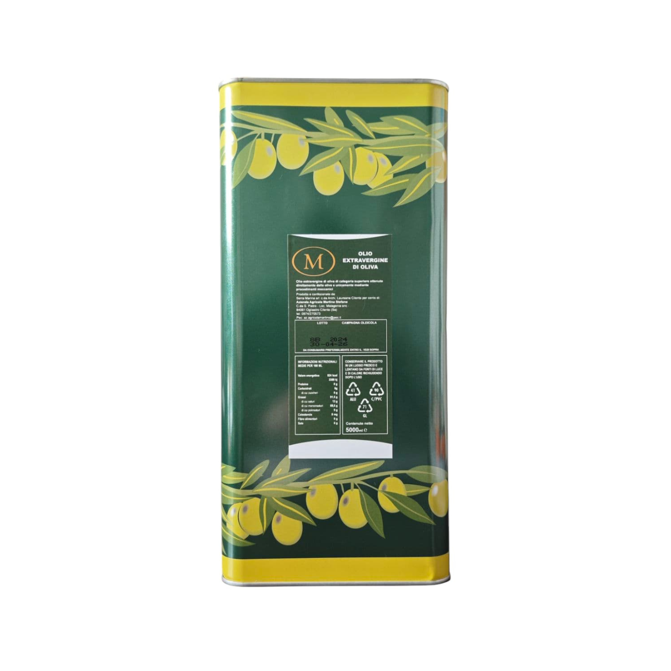 Extra Virgin Olive Oil "OLEASTRUM" 5 liters