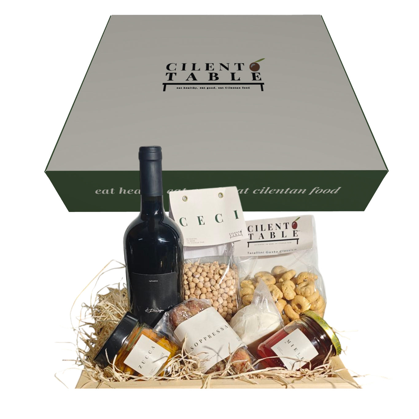 Box Regalo "'U Panaro Ru Ciliento" con prodotti tipici cilentani