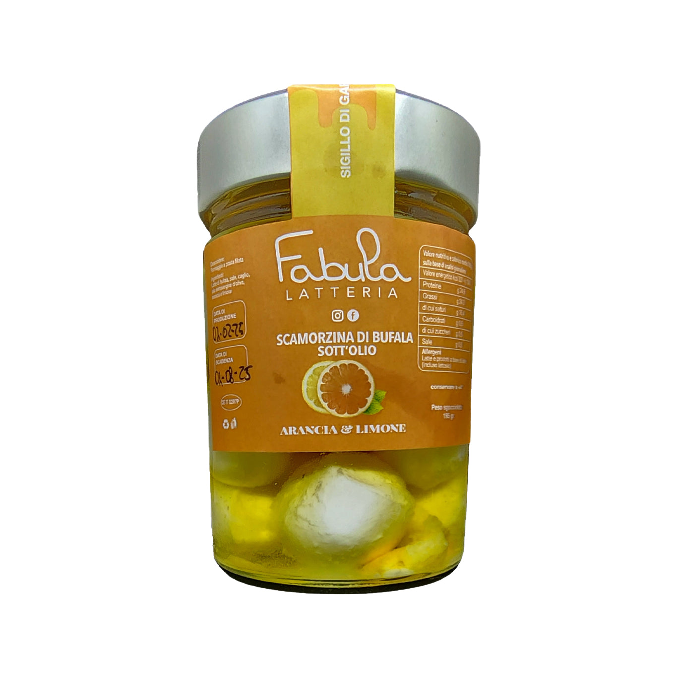 Scamorzine Di Bufala Sott'olio - Arancia E Limone