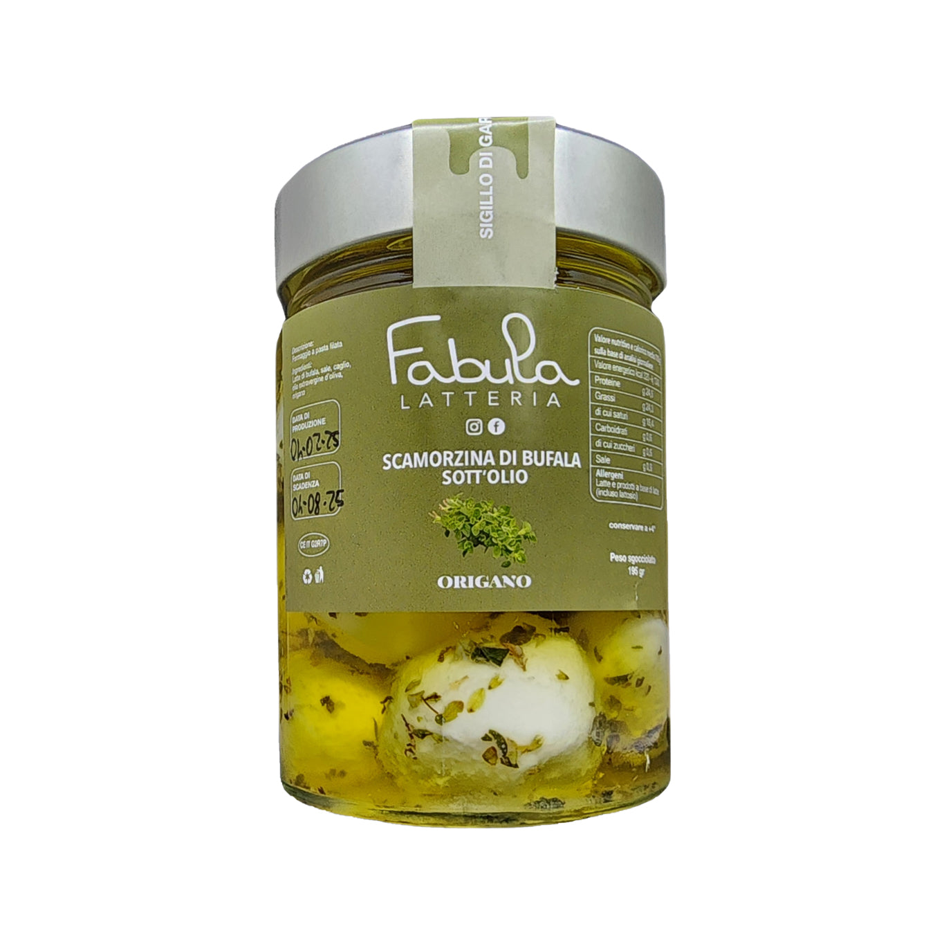 Scamorzine Di Bufala Sott'olio - Origano