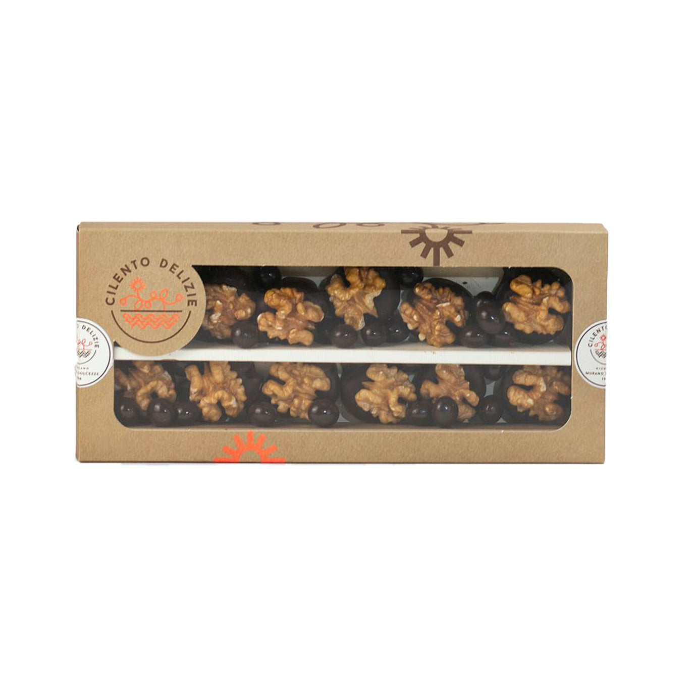 Higos con nueces en chocolate negro