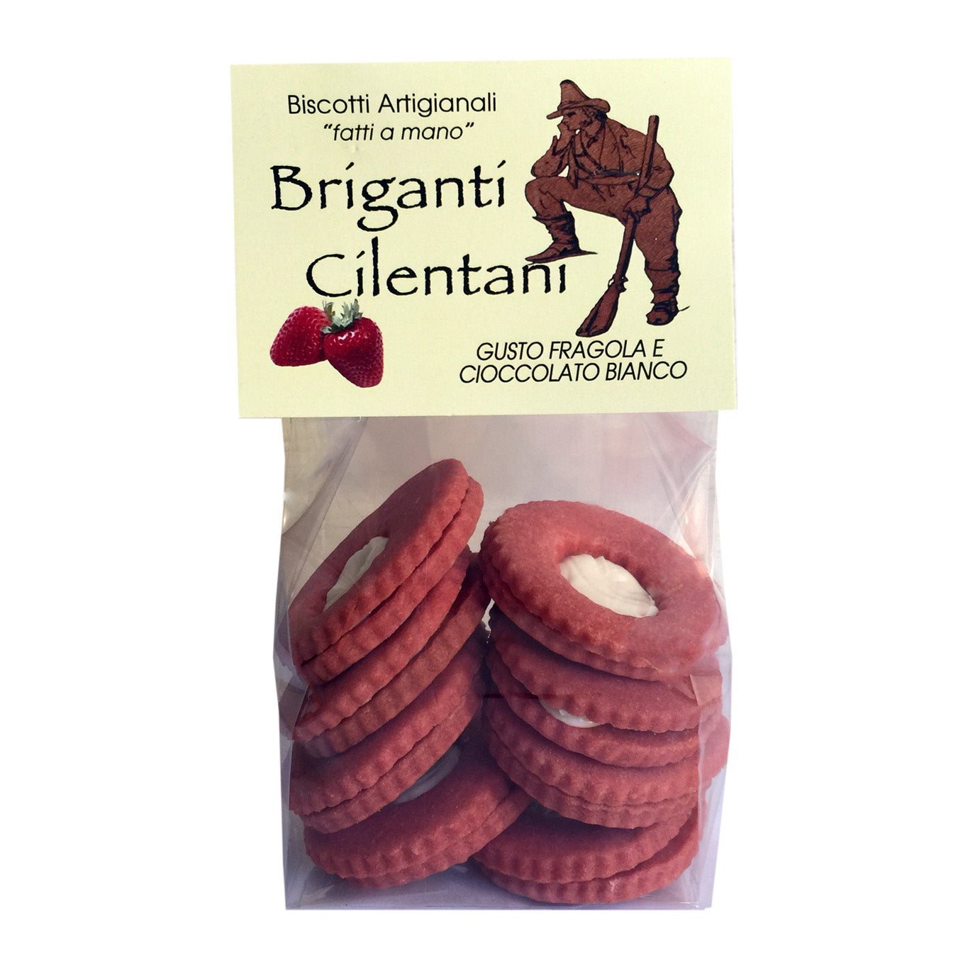 Artisanal Biscuits "Briganti Cilentani" Strawberry and White Chocolate