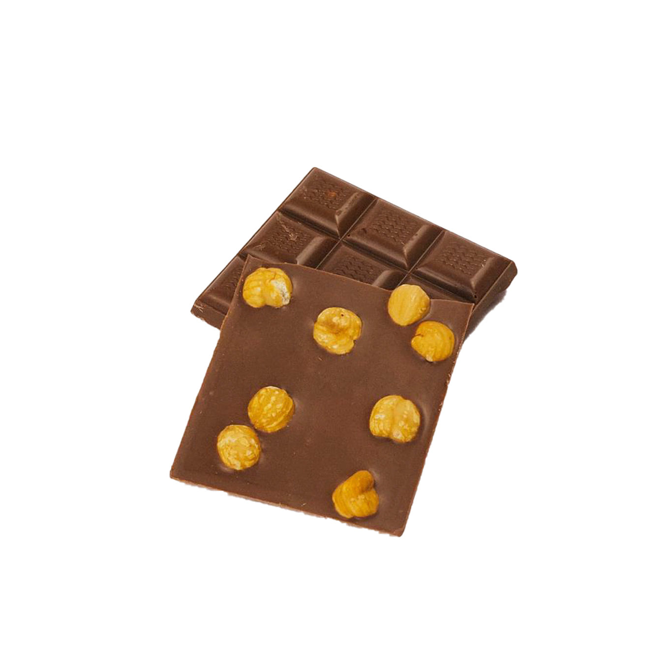 Barra de chocolate con leche y avellanas