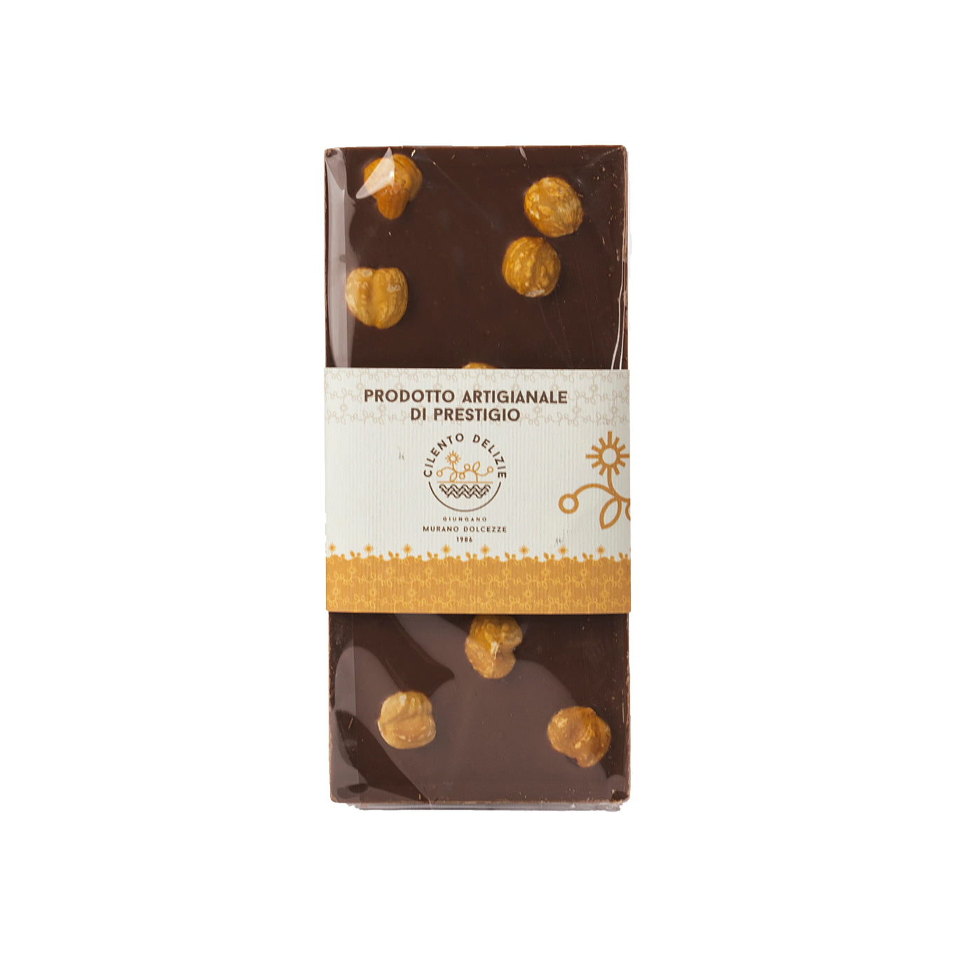 Barra de chocolate con leche y avellanas